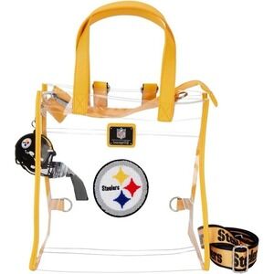 NFL Pittsburgh Steelers Clear Convertible Backpack & Tote Crossbody Stadium Bag